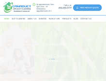 Tablet Screenshot of canaduct.com